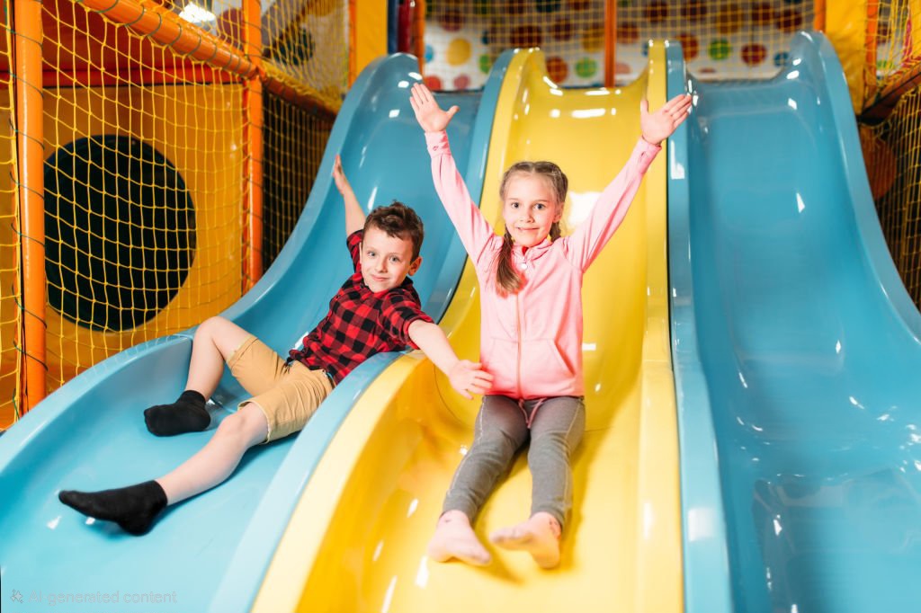 Children having fun indoors